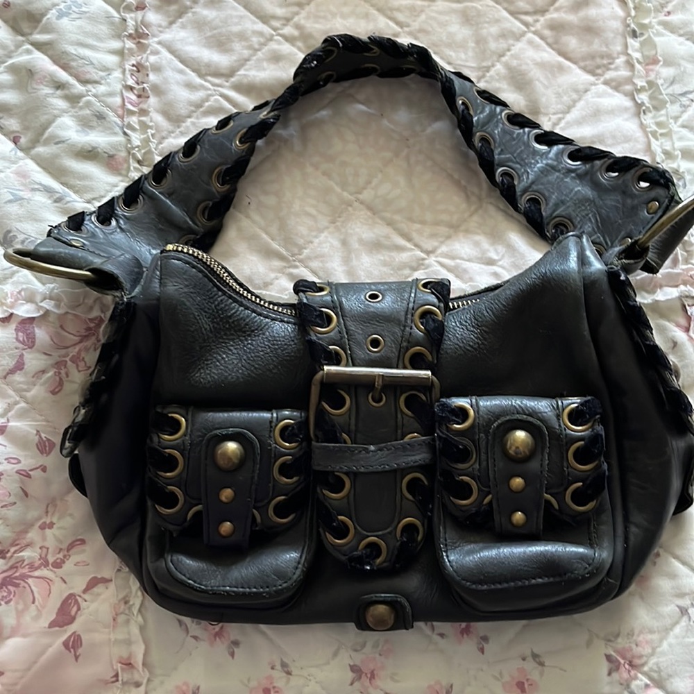 Vintage genuine leather Betsey Johnson shoulder bag